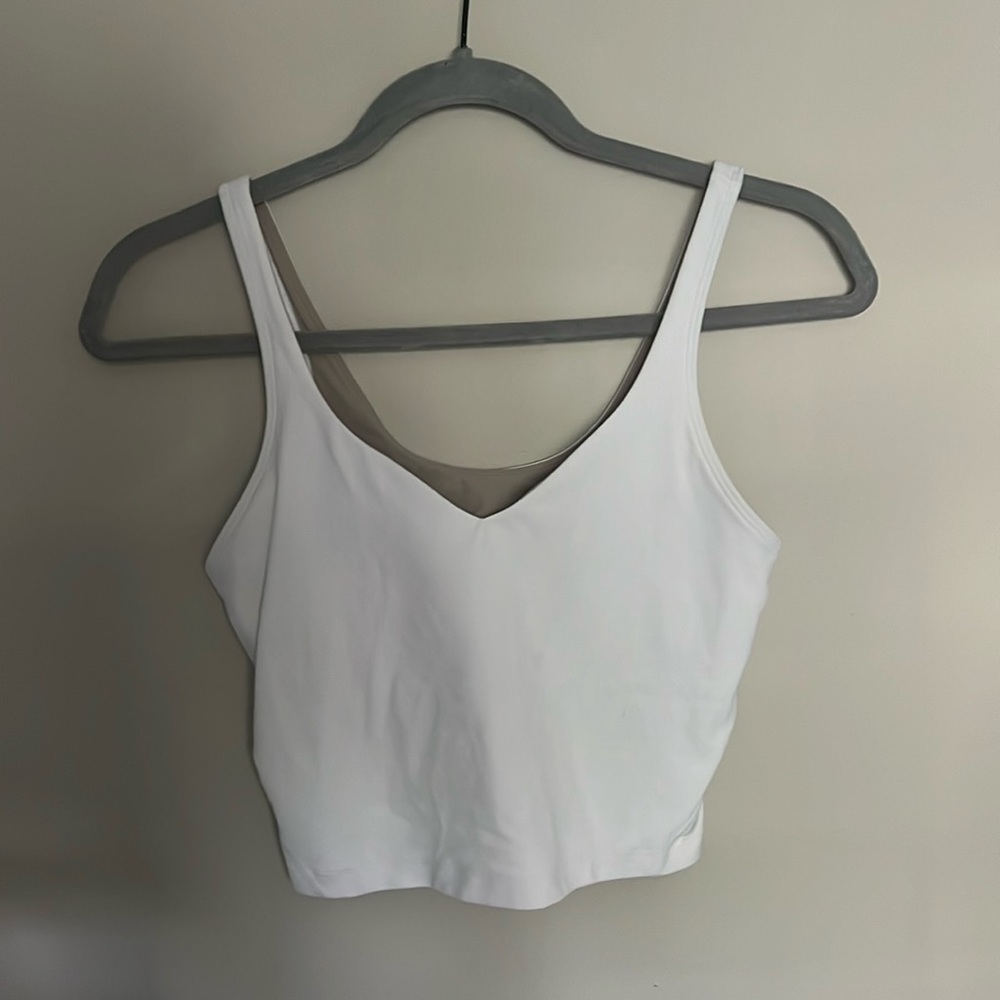 white lulu lemon align tank